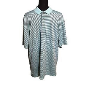 PGA TOUR Men's Performance Golf Polo Shirt  Black Striped Size XL